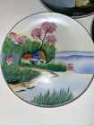 Set Of 3 Handpainted Japanese Porcelain Decorative Wall Plates Asian Rural Scene
