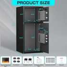 6 5 Cubic Extra Large Fingerprint Home Safe Box With Fireproof Bag   Drop Slot