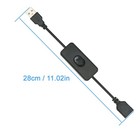 2 Pack Usb Extension Cable With On Off Switch Male To Female Inline Power Cord 