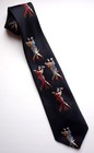 Vintage 70s Louis Feraud Paris Design Tango Dancers Wide Neck-tie
