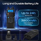 2pk Baofeng Uv-5r Pro Uhf Dual-band Fm Ham Portable Two-way Radio Walkie Talkie