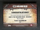 Topps Walking Dead Season 7 Alanna Masterson As Tara Chambler Relic Card  r-tc