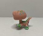 Littlest Pet Shop Lps Pink Peach Argyle Alligator Crocodile Green Eyes Rare