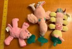 3 Wubbanub Infant Soothie Pacifier W soft Plush Toys Flamingo Cat Caterpillar