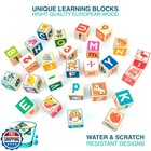 Quokka Wooden Blocks For Toddlers 1-3 - 26 Abc Learning Baby Blocks For Kids 