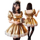 Elegant Gold Cosplay Dress For Prom Sexy Short Evening Dress Lace Party Formal
