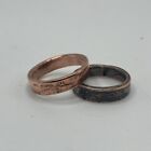 Lucky Penny Coin Ring  Copper Band  thin Band 