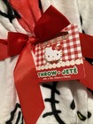 Sanrio Hello Kitty Christmas Plush Throw 60x70 Santa Hats Bows White Nwt