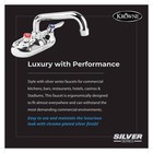Krowne Wall Mount Kitchen Faucet - Utility Sink 4    Center Mount 6  Swing Spou   
