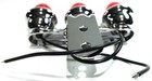 Auxiliary Incandescent Triple Mini Light W visor Red Lens 3 Bulb Gg 82785 Each