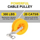 2pcs Cable Pulley Cable Installation Pulley W carabiner  Holds Up To 20 Cat5   6