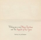 Vintage Christmas Card Angel Band Pink Silver Trim With Envelope Sunshine 