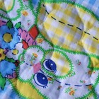 Vtg Handmade Baby Nursery Faux Patchwork Quilt Crib Blanket Lightweight 35 x44  