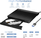 Usb 3 0 Slim External Cd Dvd Drive Disc Player Burner Writer For Laptop Pc Mac