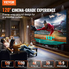Vevor 120  Aluminum Fixed Frame 16 9 Projector Screen Velvet Matte Home Theater