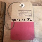 Vtg 1960s Swissair Par  s Swiss Air Airlines Luggage Tag Pink Ephemera 2 5x4 