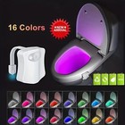 1 Pcs 8 Color Led Toilet Night Light Motion Activated Sensor Bathroom Bowl