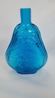 Vtg Museum Editions Ltd Blue Glass Decanter Bottle Of Benjamin Franklin - 7 h