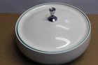 Vintage Bopp Decker Plastic Vacron Covered Bowl Serving Dish Mcm Turquoise Blue
