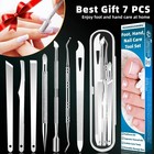 7pcs Stainless Steel Manicure Pedicure Kit Cuticle Ingrown Tool