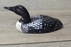 Loon Duck Decoy Meyer Hand Carved Hand Painted 6 5  Wooden Waterfowl Oom