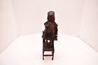 Vintage Mene French Bronze Sculpture Naughty Girl Standing On Chair 1 Shoe Off
