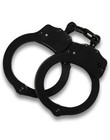 Double Locking Handcuffs 2 Keys Black Police  Security Steel Professional Grade