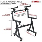 5core 2 Tier Keyboard Stand Z Style Adjustable Heavy Duty Electric Piano Riser
