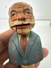 Vintage  Mechanical Bottle Stopper     Carved Man
