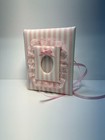 Pink And White Stripe Soft Minky Photo Album -holds 100 4x6 Photos - Handmade