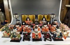 Hina Doll Set  407 Japanese Vtg Sm Miniature Kimekomi Emperor Empress Furniture