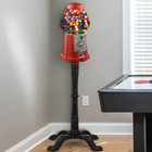 15 In  Vintage Red Gumball Machine Bank With Stand Free Shipping New
