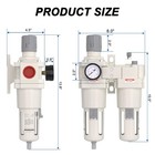 1  Npt Compressed Air Filter Regulator Lubricator Combo  Air Compressor Water   