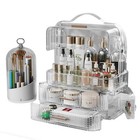 Makeup Organizers Skincare Organizers With 2-layer Box And Transparent Clear