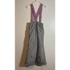 Gerry Girls  Kids  Size M  10 12  Gray Snow Bibs Pants W  Removable Suspenders