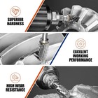 10pcs Carbide Burr Bits Set Compatible With Dremel 1 8   Rotary Tool Bits With D