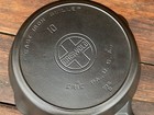 Griswold Cast Iron  10 Large Block Logo Skillet W  Heat Ring 