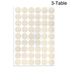 3-table Self-adhesive Screw Covers Caps Sticker 21mm 54 In 1 Light Oak