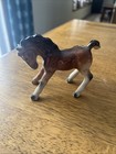 Vintage Ceramic Foal Baby Horse Figurine Japan Bay Brown Black 3 5 In Tall