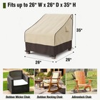 2-pack Patio Chair Covers  Waterproof Heavy Duty  26 w  Brown   Khaki Us