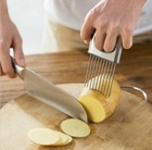 Onion Holder Slicer Vegetable Tools Tomato Cutter Stainless Steel Kitchen Gadget