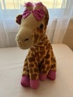 Aurora World Girlz Nation Brown Pink Giraffe Plush Stuffed Animal Bonus Puppet