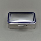 Vintage Enamel   Silver 800 Trinket Pill Box Stamped 800