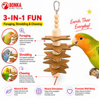 Bonka Bird Toys 2123 Small Sola Star Natural Beak Chew Shred Parrot Cage Toy Pet