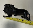 Black Lion Figurine Statue Sculpture Collectible Approx 8 In Long