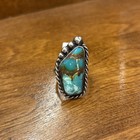 Vintage Native American Turquoise Ring Sterling Silver Navajo Ring Old Pawn