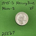 1945-s Mercury Dime 10c Xf Extra Fine Micro S Mint Mark 90  Silver See Pics