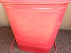 Vintage Antique Protectoseal Chicago Metal Gas Service Station Garbage Can   C84