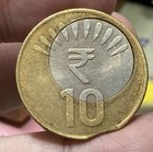India Km400 10 Rupee 2016 Error Coin Rare 