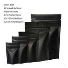 Black Smell Proof Stand Up Foil Mylar Reclosable Zipper Lock Matte Pouch Bags